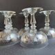 Champagne cups, art nouveau, 1/2 cristal soufflé et taillé