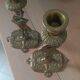 Paire de bougeoirs anciens Style orientaliste Art déco