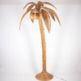 Rattan coconut floor lamp