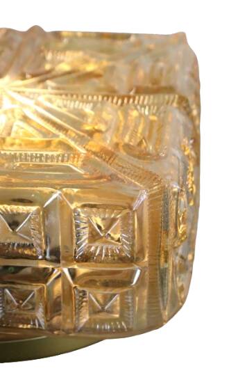 NOS New Old Stock vintage glass ceiling light