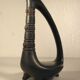 Zoomorphic pitcher vase in black ceramic