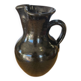 Vintage Jug in Glazed Stoneware – Brutalist / Rustic Chic Style