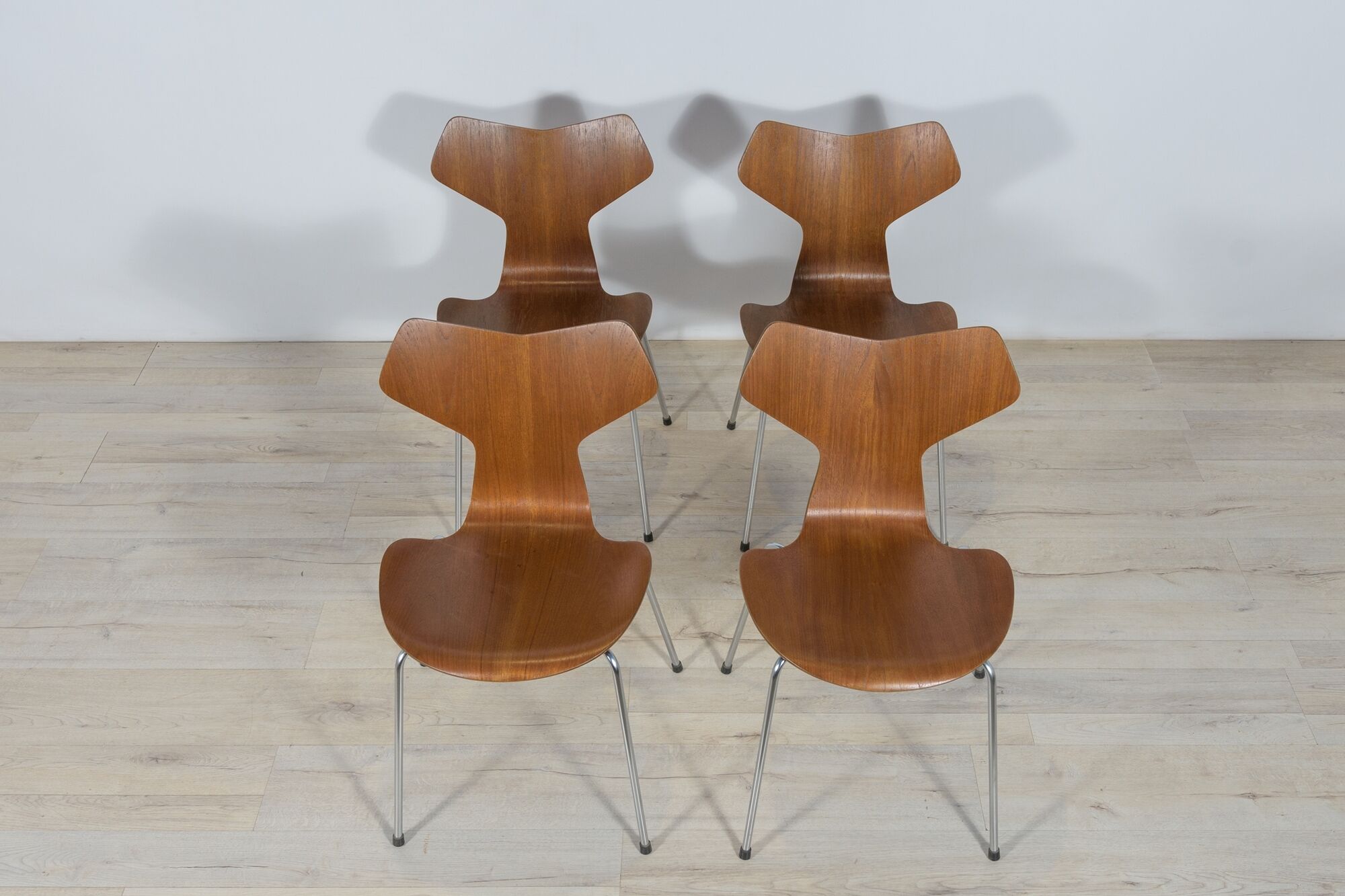 Model 3130 Dining Chairs by Arne Jacobsen for Fritz Hansen, 1970s, Set of 4