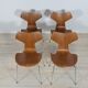 Model 3130 Dining Chairs by Arne Jacobsen for Fritz Hansen, 1970s, Set of 4