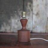 Scandinavian wooden lamp, vintage wooden lamp base, table lamp