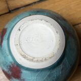 Turquoise and colorful ceramic vase