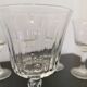Set of 8 wine glasses with cut feet