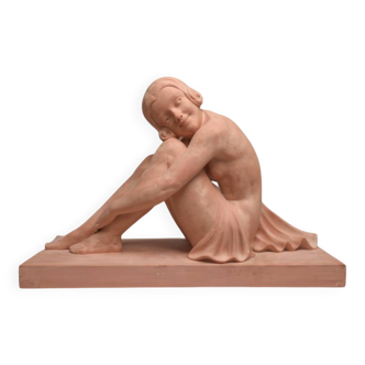 Large Art Deco Terracotta Statue – Armand Godard –