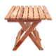 Tabouret carrè pliable en bois.