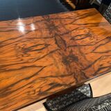 Art Deco Expandable Dining Table in Walnut Veneer & Chrome, France, 1930