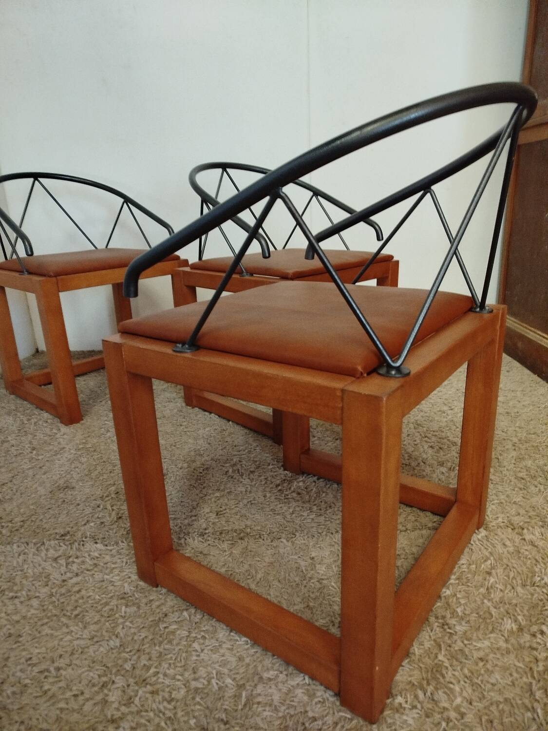 3 Post Modern armchairs