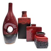 Set of four modernist ceramic vases. Germany, 1960s and 1970s.