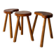 Vintage tripod stool trio
