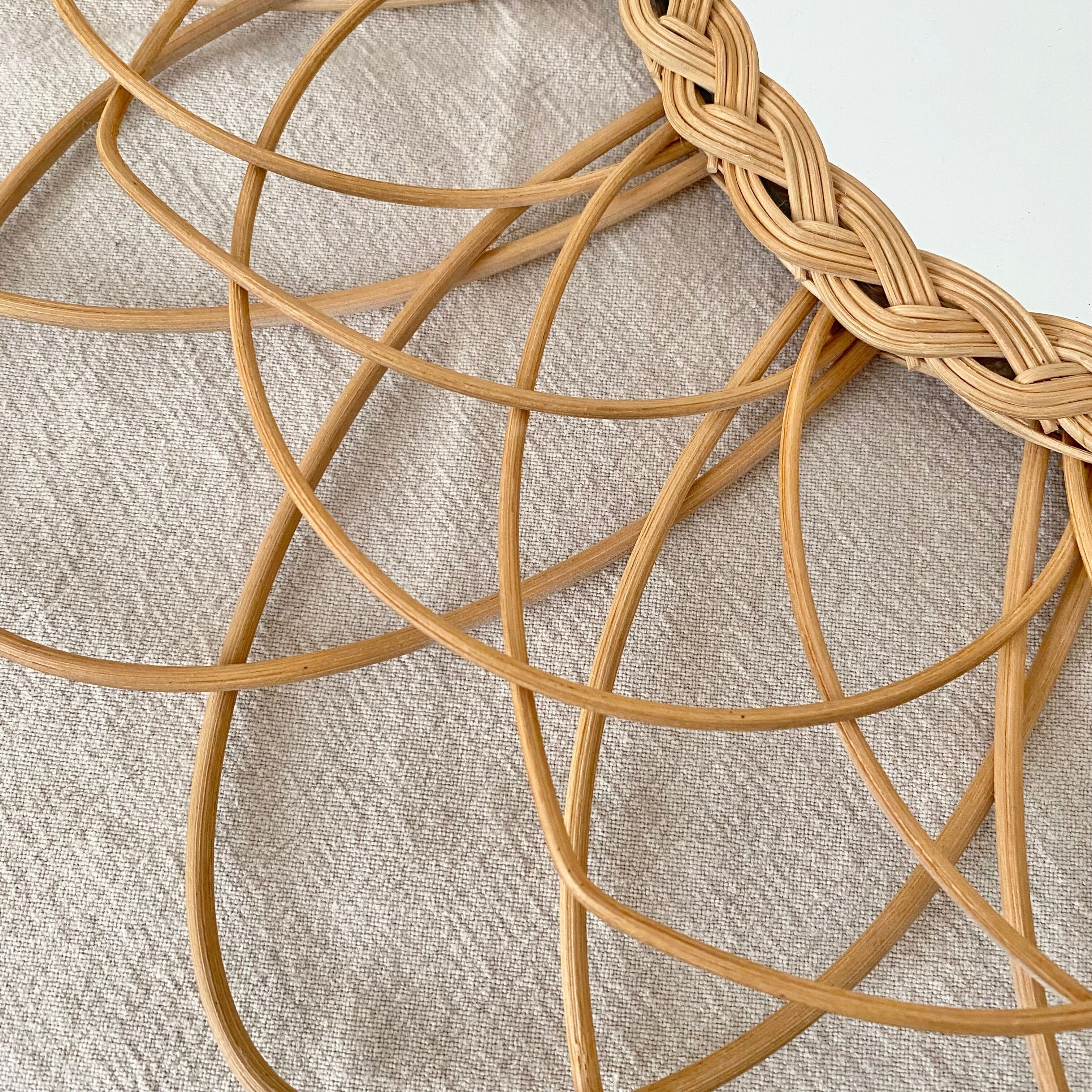 Rattan sun mirror 55cm