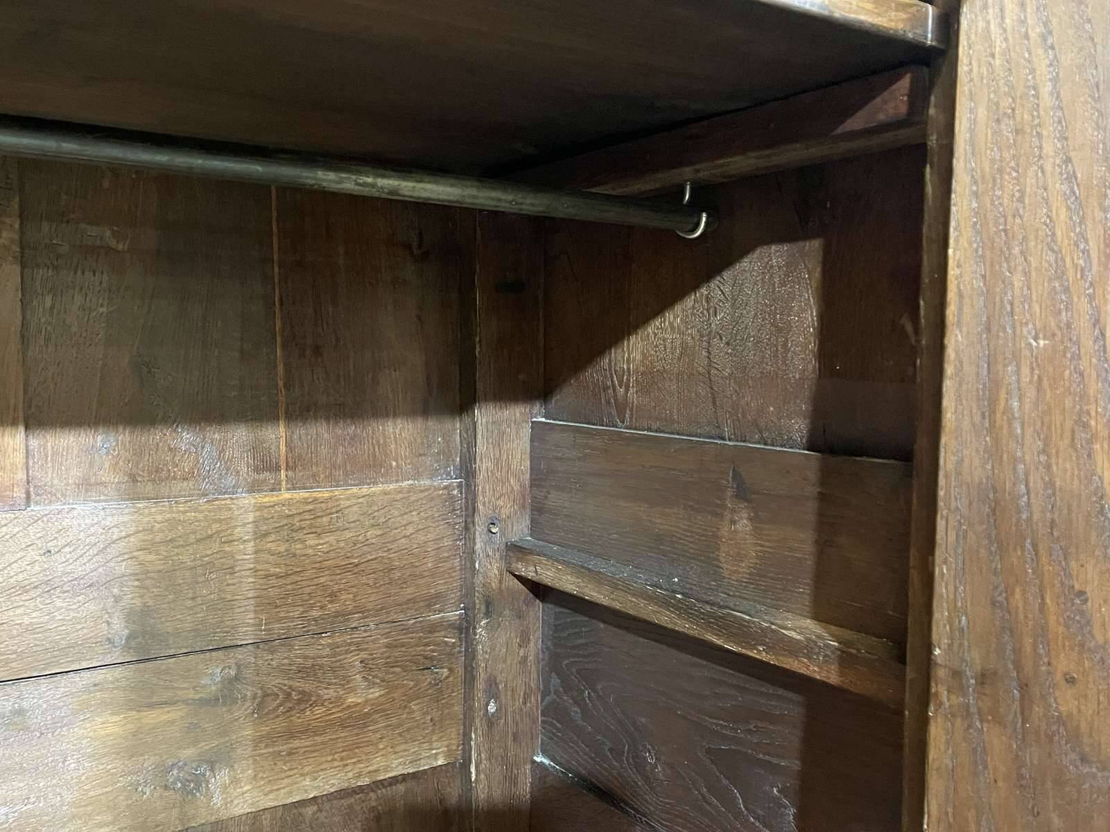 Empire wardrobe from the early 19th century in oak.