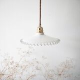 White opaline pendant light
