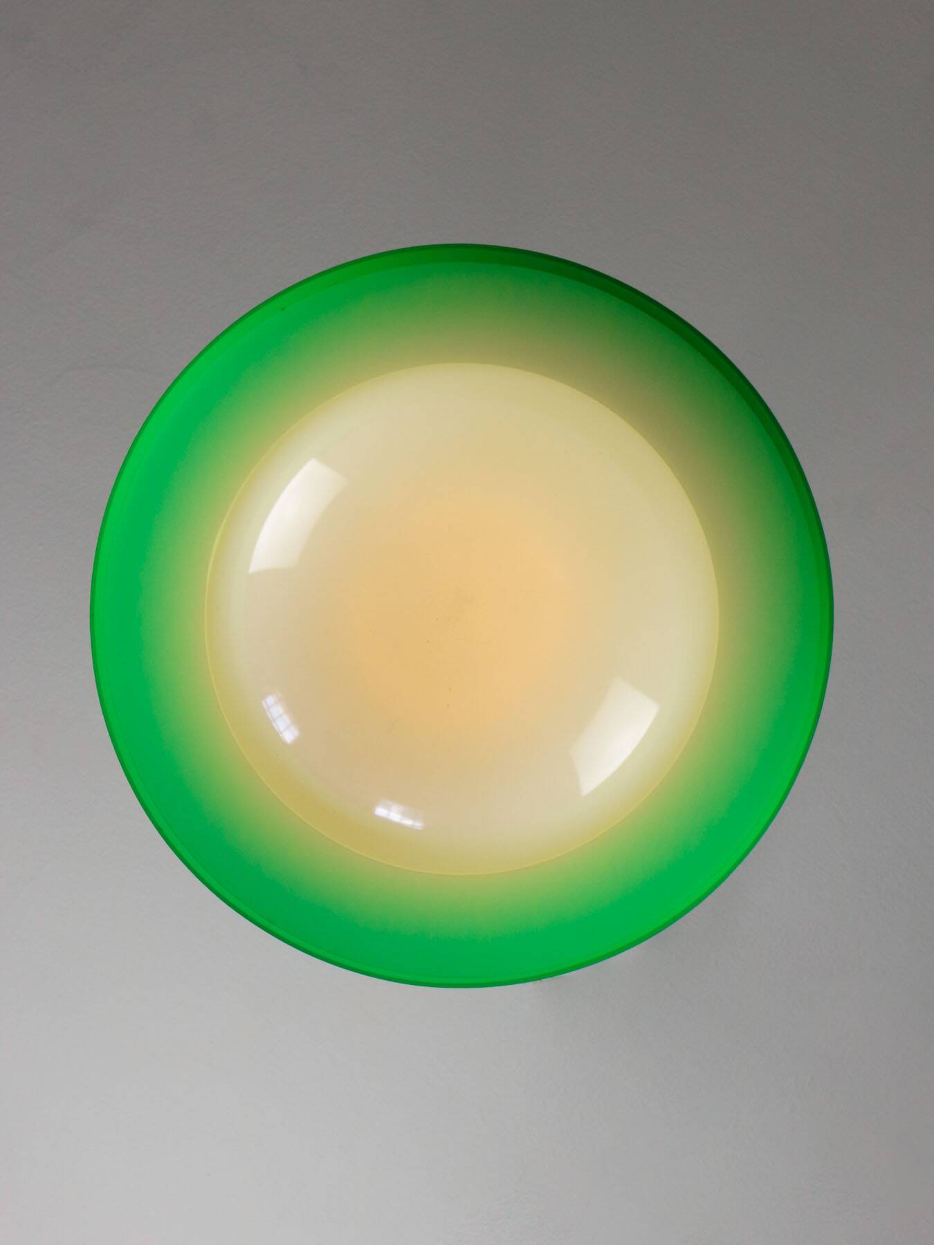Italian Space Age Pendant in Brass and Acrylic Glass, 1970s