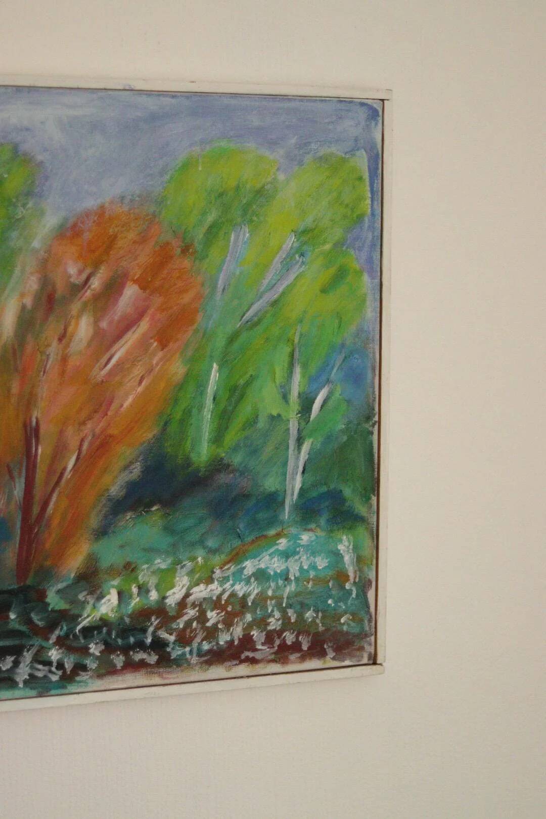 Huile sur toile suédoise "Arbres" par Hernek