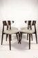 Set of 4 heritage herringbone natural linen dining chairs