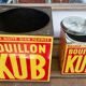 Duo of boxes Bouillon Kub metal 1950