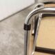 Fauteuil b64 Breuer noir cannage accoudoirs et tampons neufs