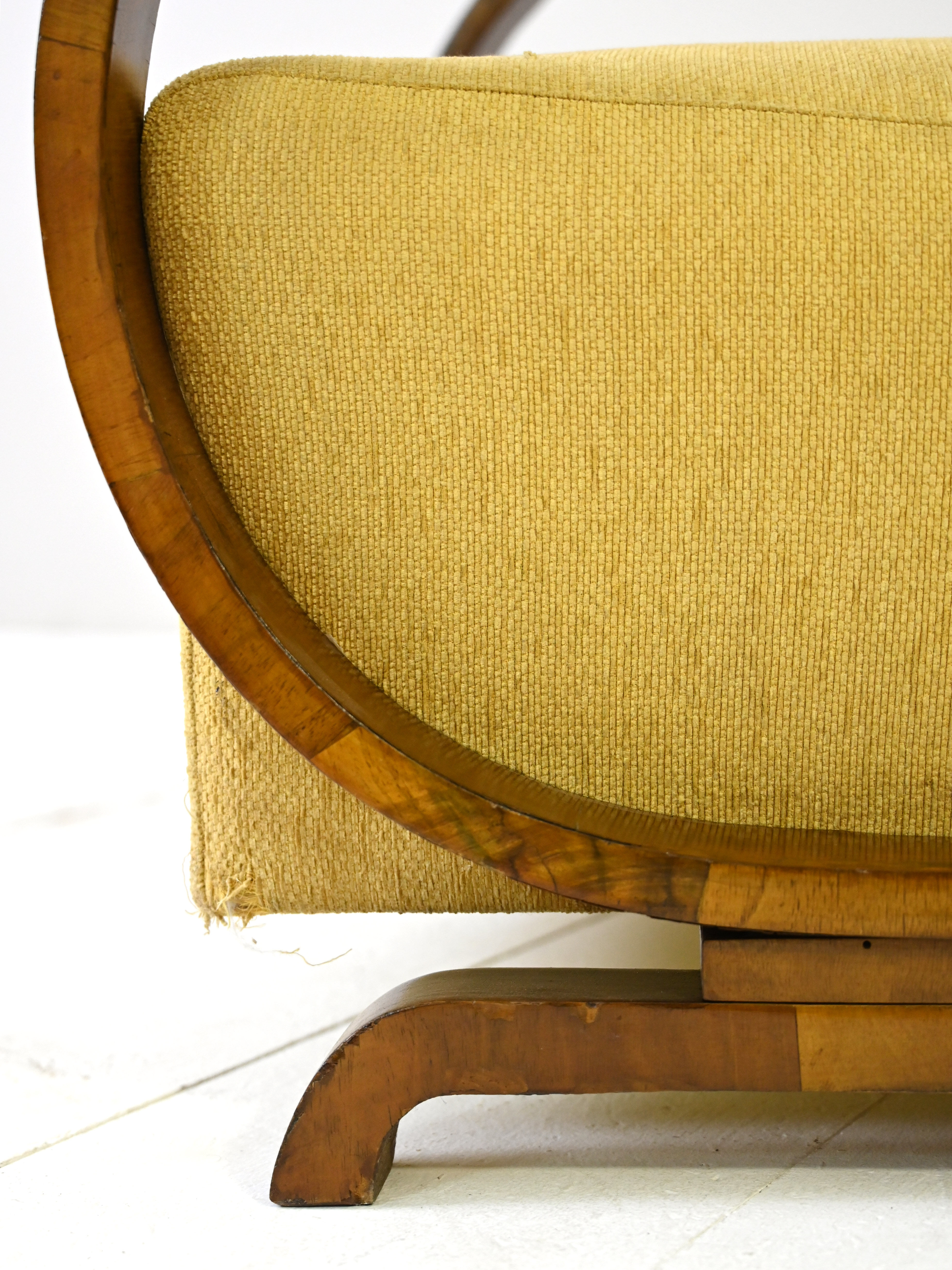 Pair of 1940s deco armchairs