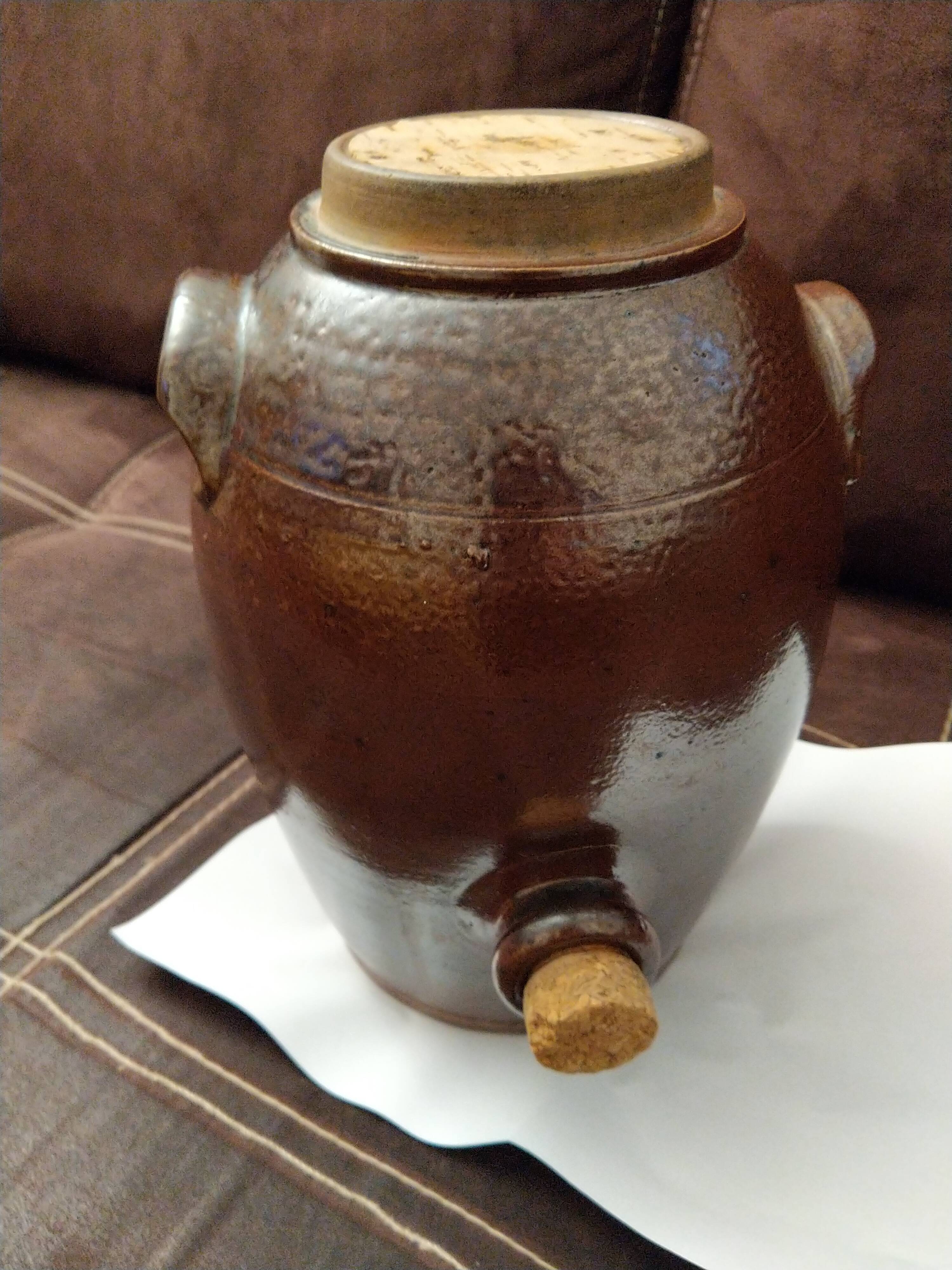 Old vinegar stoneware pot