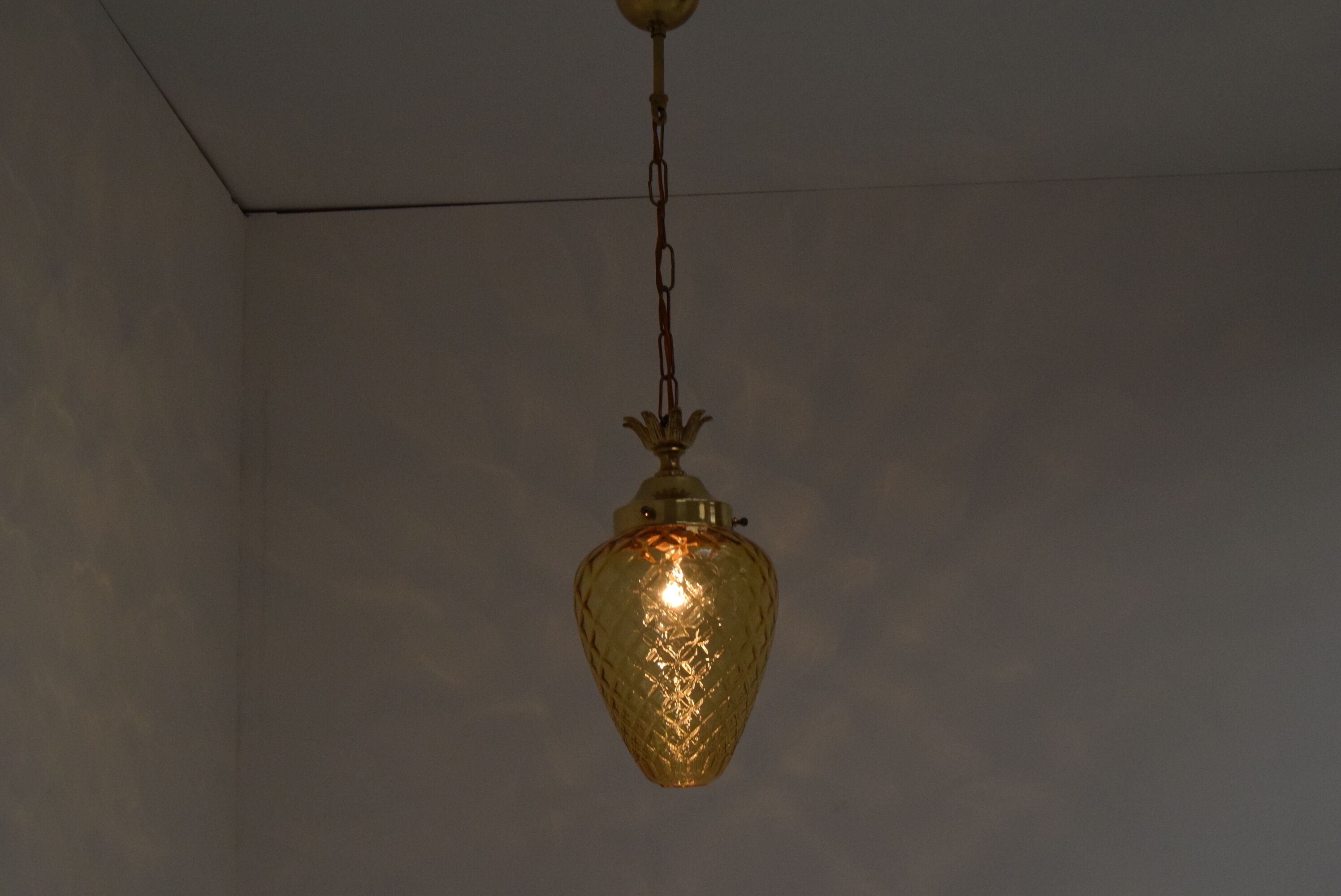 Art deco Glass Pendant,1930's.