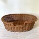 Vintage woven wicker basket for cat or dog