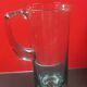 elegant water or orangeade pitcher in smoked glass from the 1970s - 25 cm