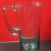 elegant water or orangeade pitcher in smoked glass from the 1970s - 25 cm