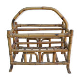 Rattan magazine rack
