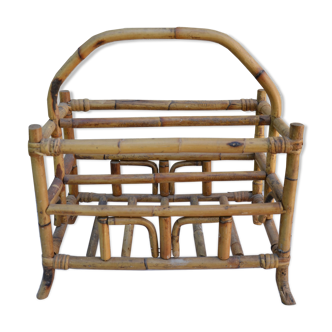 Rattan magazine rack