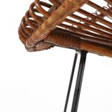 Pair of rattan Lounge Armchairs, 1960s