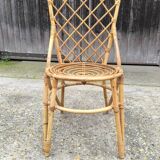 Rattan chair by Louis Sognot 1960