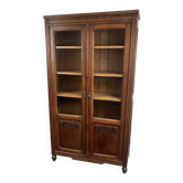 Oak library 1950s French Design Art Deco display cabinet