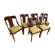 Lot de 6 chaises gondoles en acajou style Empire XIXème