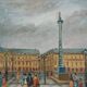 Michel Pabois : Paris, la place Vendôme, huile sur toile originale signée