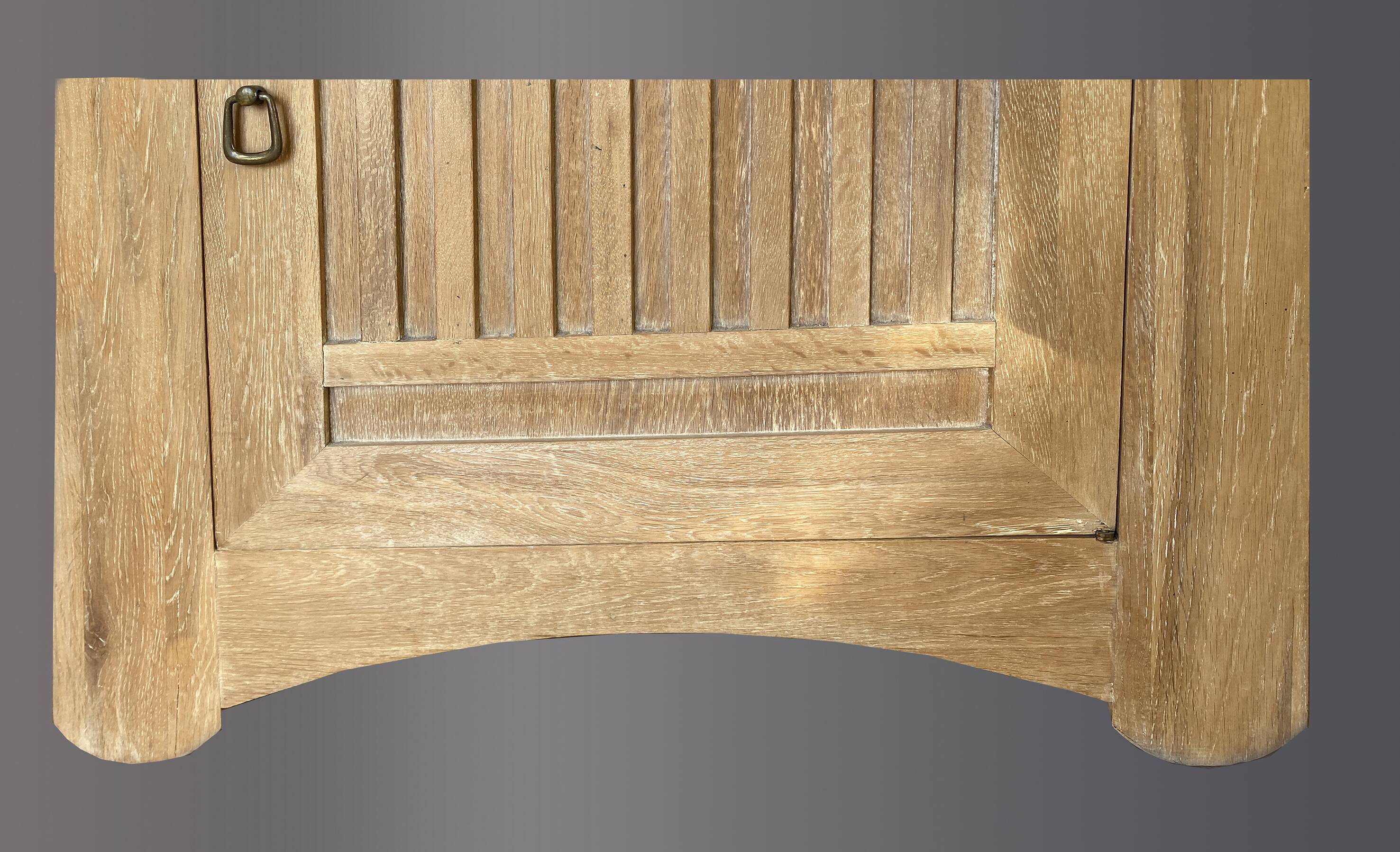 Small chest of drawers in solid oak white lead Art Nouveau style