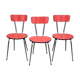 Red formica chairs 1950