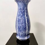 Blue and White Lacquered Ceramic Vase by Laveno Chinoiserie Style, Italy