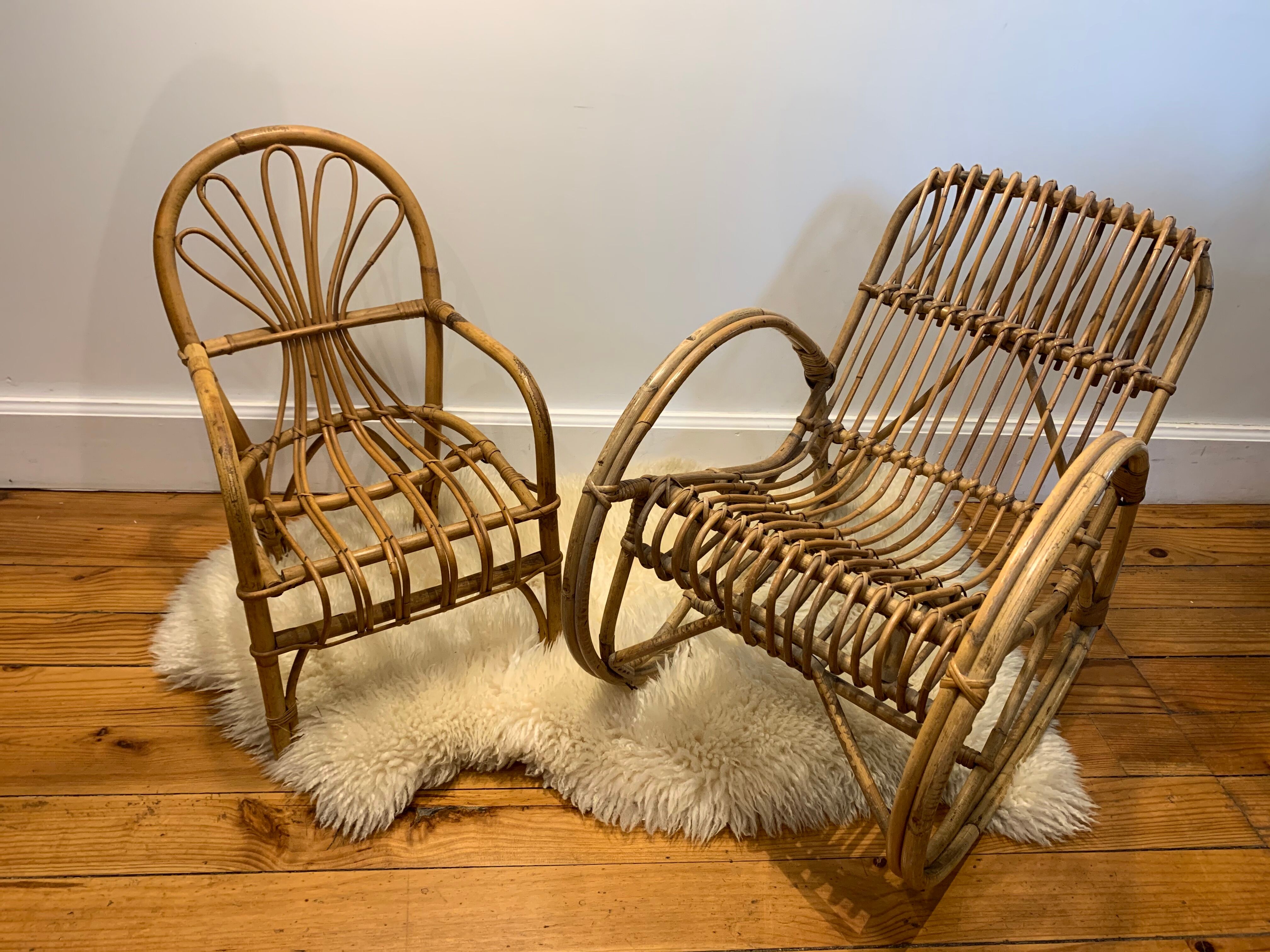 Small rattan chair for children