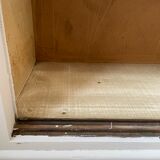 Library showcase ivory white sliding doors