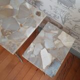 Brass and marble tables