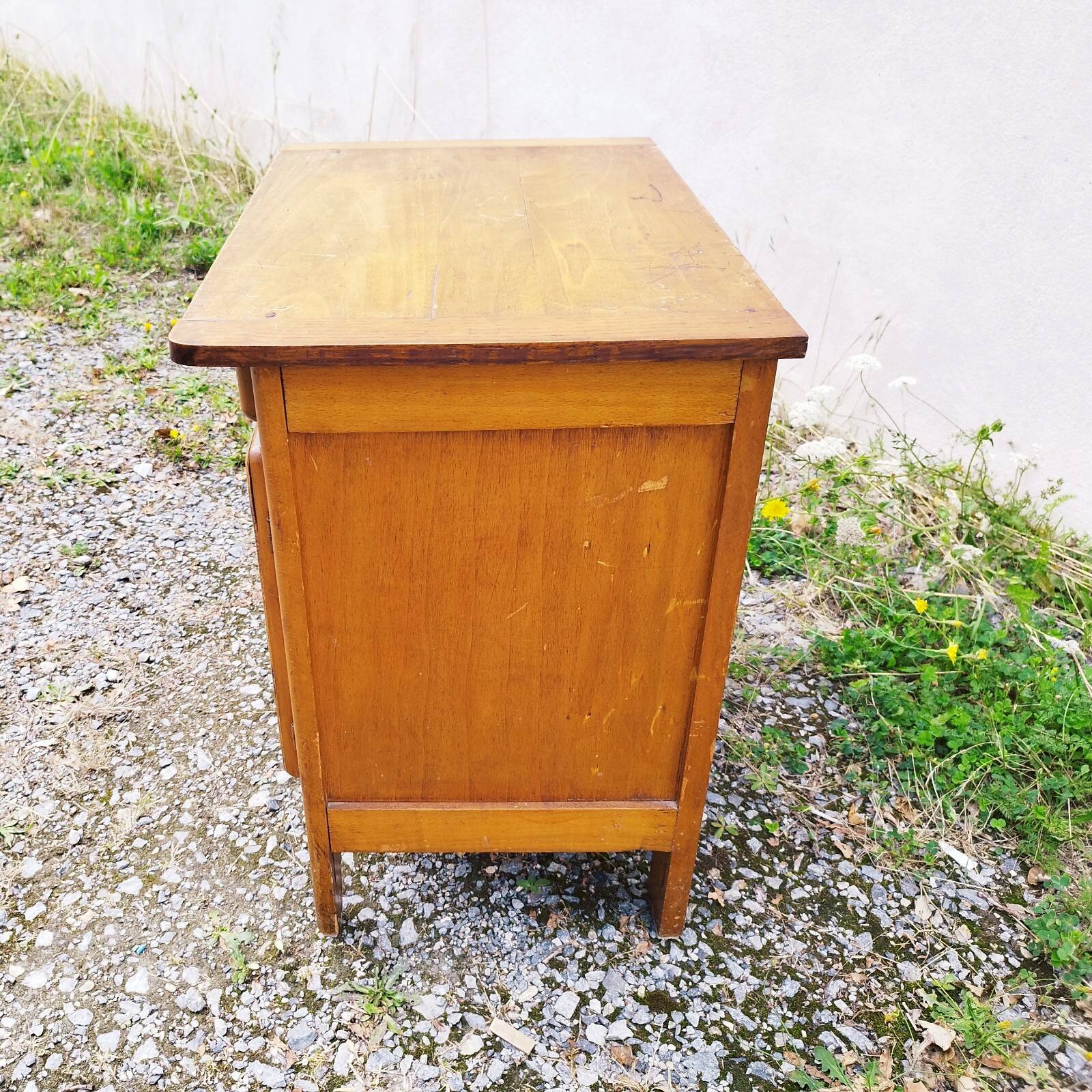 Small vintage wooden storage jam maker