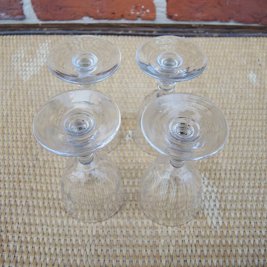 4 crystal goblet glasses from Baccarat (?) h 12 cm