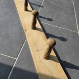 Porte-manteau ancien en bois 6 patères