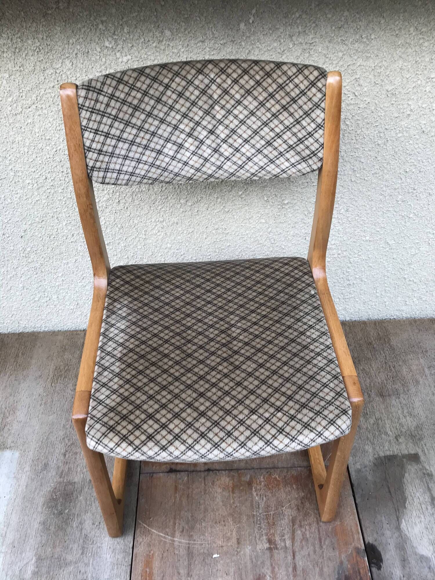 Set of 6 old Baumann chairs sled