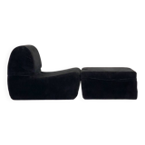 Chauffeuse vintage et pouf