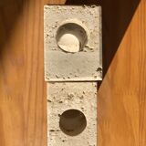 Travertine candle holder, 1970